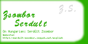 zsombor serdult business card