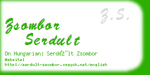 zsombor serdult business card